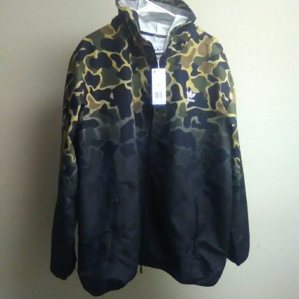 Adidas camouflage to black jacket 2XL